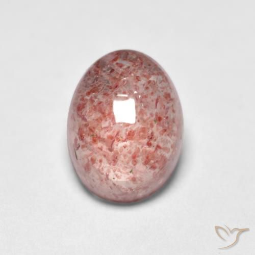 1.58ct Naturale Rosa medio Quarzo Fragola, Ovale, Trasparente