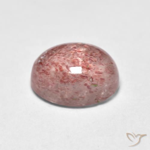 Quarzo fragola Rosa medio naturale da 1.58 ct, Ovale, Trasparente