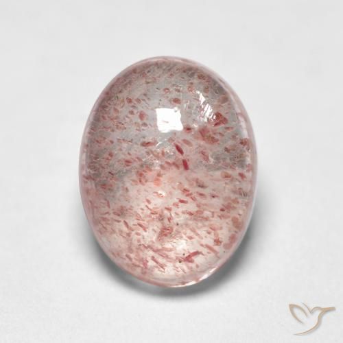 1.43ct Naturale Rosa chiaro Quarzo Fragola, Ovale, Trasparente