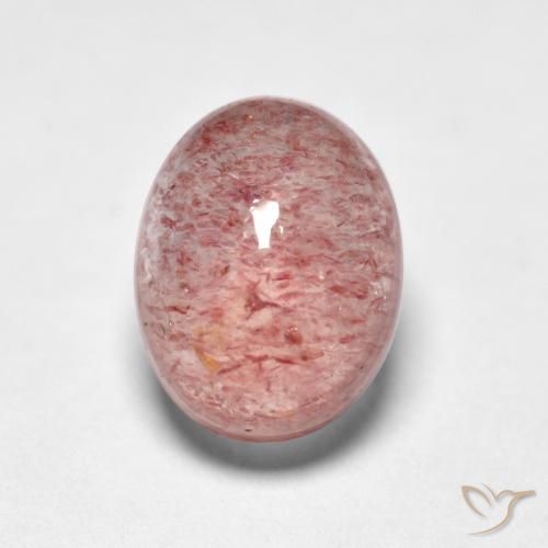 1.70ct Naturale Rosa medio Quarzo Fragola, Ovale, Trasparente