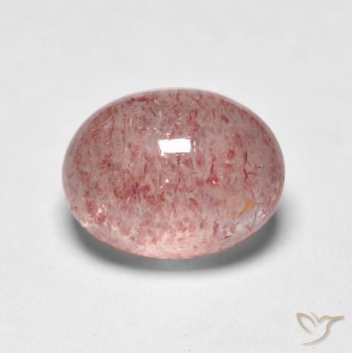 Quarzo fragola Rosa medio naturale da 1.70 ct, Ovale, Trasparente