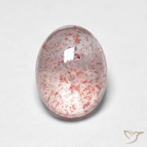 1.27ct Naturale Rosa chiaro Quarzo Fragola, Ovale, Trasparente