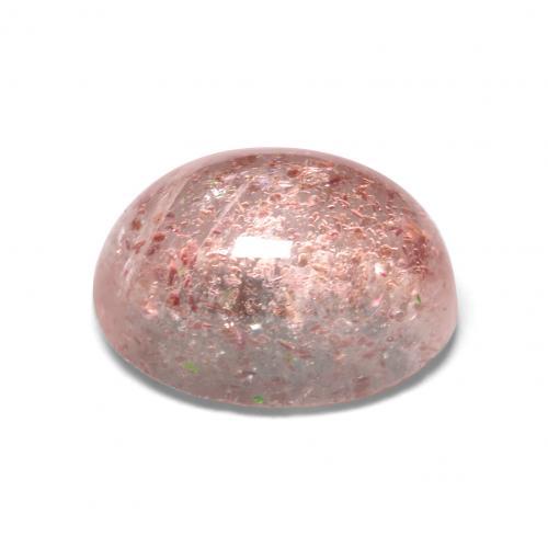 Quarzo fragola naturale rosa da 1,61 ct, taglio ovale, traslucido