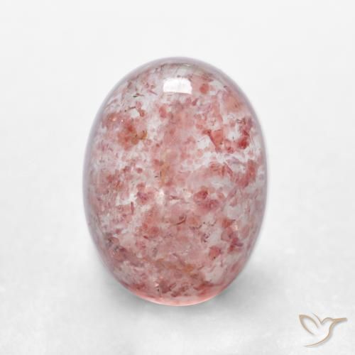 1.73ct Naturale Rosa chiaro Quarzo Fragola, Ovale, Traslucido