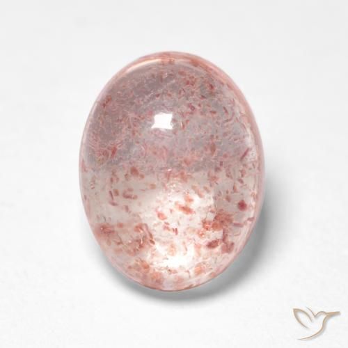 1.51ct Naturale Rosa chiaro Quarzo Fragola, Ovale, Trasparente