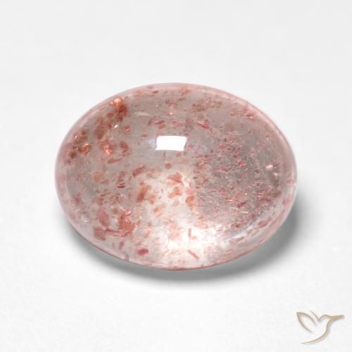 Quarzo fragola Rosa chiaro naturale da 1.51 ct, Ovale, Trasparente