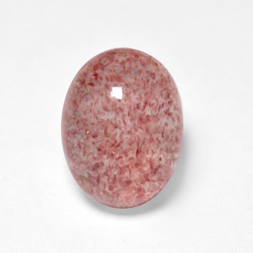 Quarzo fragola Rosa rosa naturale da 1.49 ct, Taglio ovale, Traslucido