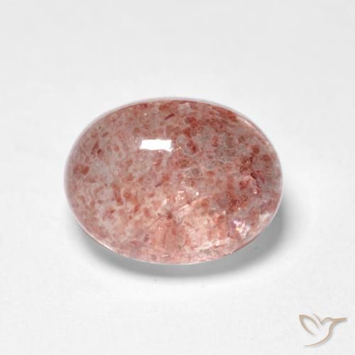 Quarzo fragola Rosa medio naturale da 1.83 ct, Ovale, Traslucido