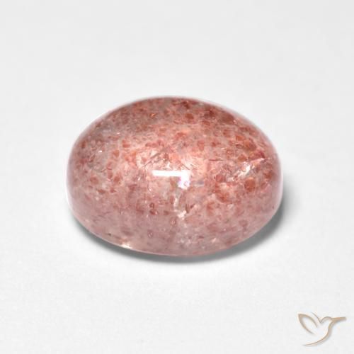 Quarzo fragola Rosa medio naturale da 1.83 ct, Ovale, Traslucido