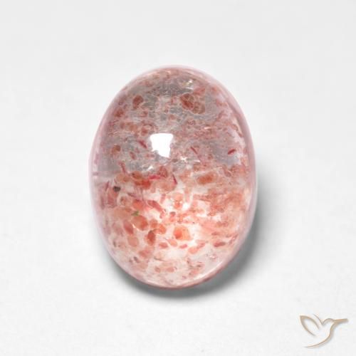 1.65ct Naturale Rosa chiaro Quarzo Fragola, Ovale, Traslucido