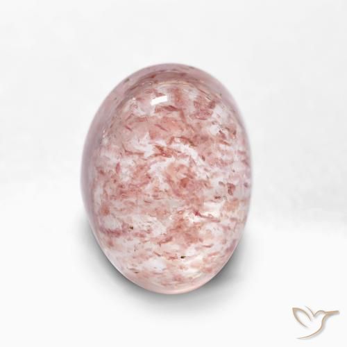 2.00ct Naturale Rosa chiaro Quarzo Fragola, Ovale, Traslucido