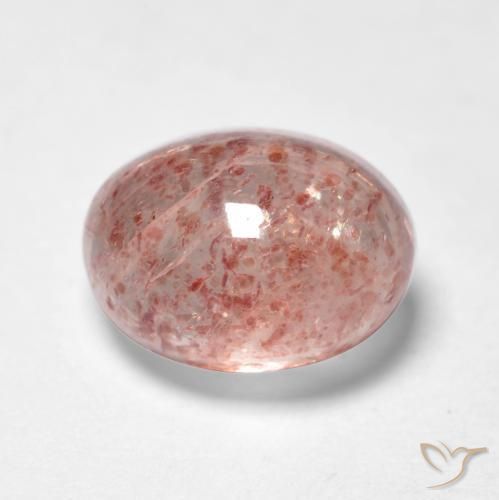 Quarzo fragola Rosa medio naturale da 1.15 ct, Ovale, Trasparente