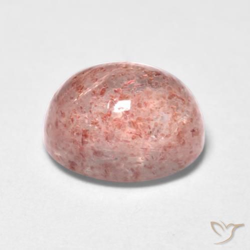 Quarzo fragola Rosa medio naturale da 1.15 ct, Ovale, Trasparente