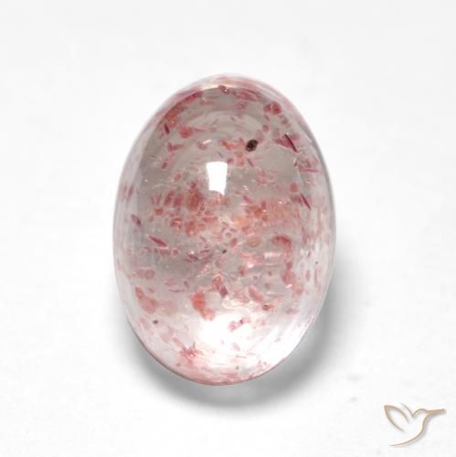 1.21ct Naturale Rosa chiaro Quarzo Fragola, Ovale, Trasparente