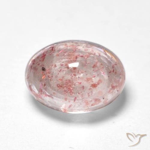 Quarzo fragola Rosa chiaro naturale da 1.21 ct, Ovale, Trasparente