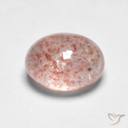 Quarzo fragola Rosa terroso naturale da 1.27 ct, Ovale, Traslucido