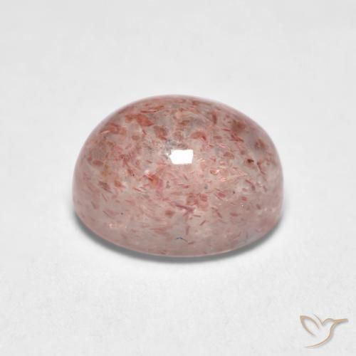 Quarzo fragola Rosa terroso naturale da 1.27 ct, Ovale, Traslucido