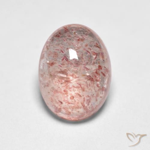 1.46ct Naturale Rosa chiaro Quarzo Fragola, Ovale, Traslucido