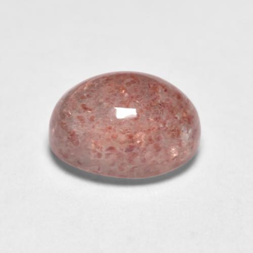 Quarzo fragola Rosa chiaro naturale da 1.13 ct, Taglio ovale, Traslucido