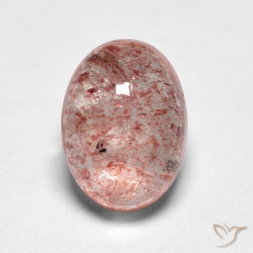 1.16ct Naturale Rosa chiaro Quarzo Fragola, Ovale, Traslucido
