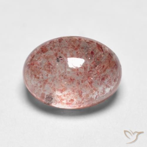 Quarzo fragola Rosa chiaro naturale da 1.16 ct, Ovale, Traslucido