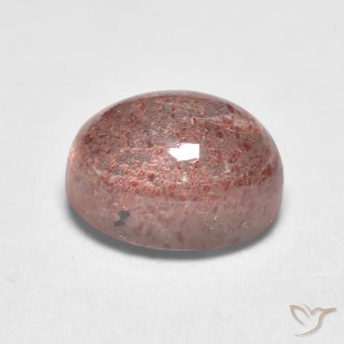 Quarzo fragola Rosa chiaro naturale da 1.16 ct, Ovale, Traslucido