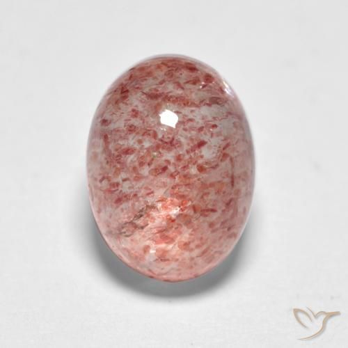 1.83ct Naturale Rosa medio Quarzo Fragola, Ovale, Traslucido
