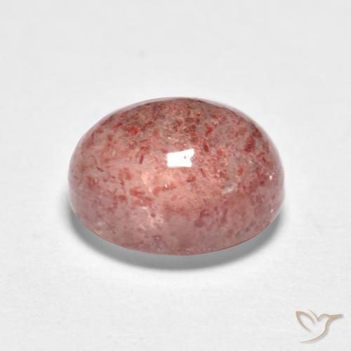 Quarzo fragola Rosa medio naturale da 1.83 ct, Ovale, Traslucido
