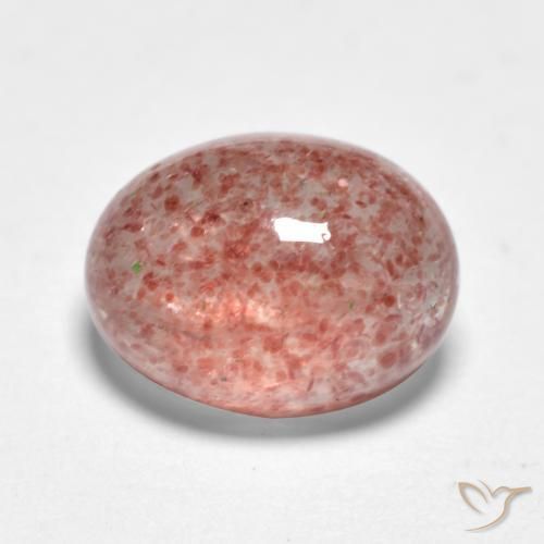 Quarzo fragola rosa lampone naturale da 1.44 ct, Ovale, Traslucido