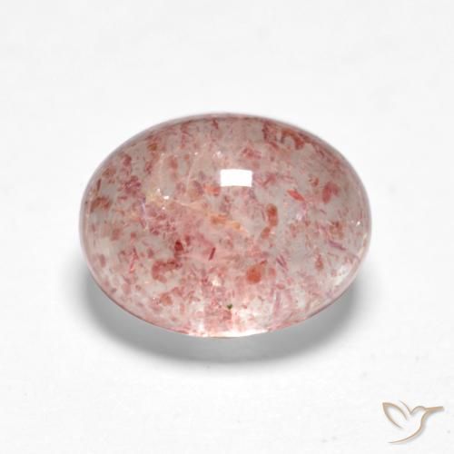Quarzo fragola Rosa medio naturale da 1.95 ct, Ovale, Traslucido