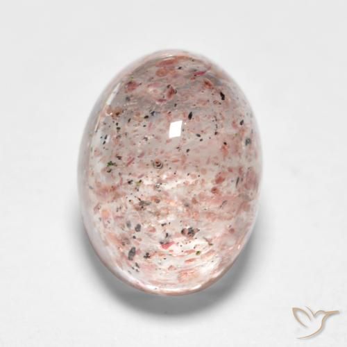 1.77ct Naturale Rosa chiaro Quarzo Fragola, Ovale, Traslucido
