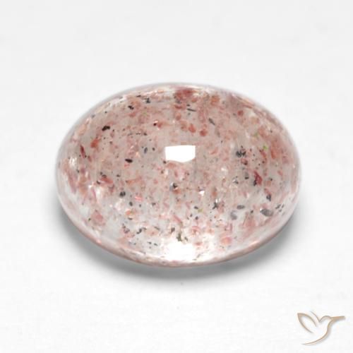 Quarzo fragola Rosa chiaro naturale da 1.77 ct, Ovale, Traslucido