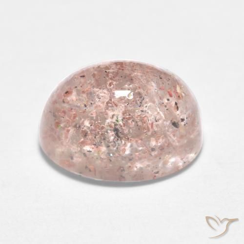 Quarzo fragola Rosa chiaro naturale da 1.77 ct, Ovale, Traslucido