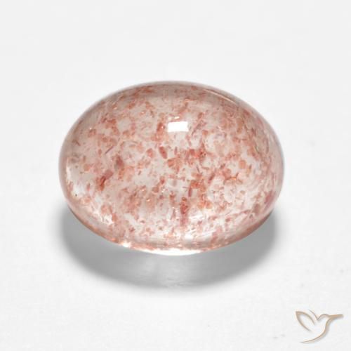 Quarzo fragola Rosa chiaro naturale da 1.88 ct, Ovale, Traslucido