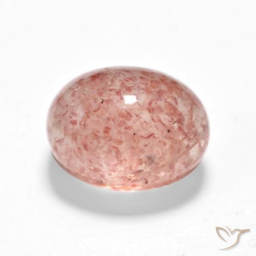 Quarzo fragola Rosa terroso naturale da 1.92 ct, Ovale, Traslucido