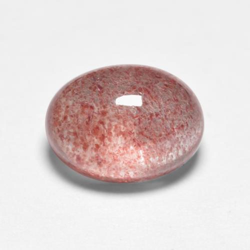 Quarzo fragola naturale rosa da 1,57 ct, taglio ovale, traslucido