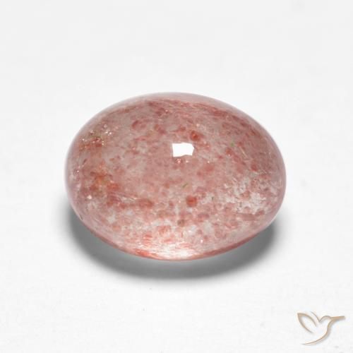 Quarzo fragola Rosa chiaro naturale da 1.53 ct, Ovale, Traslucido