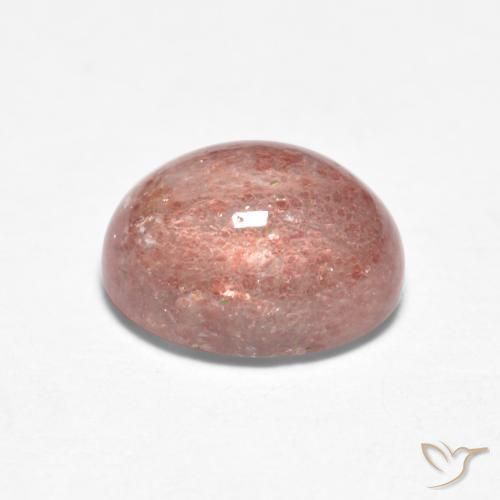 Quarzo fragola Rosa chiaro naturale da 1.53 ct, Ovale, Traslucido