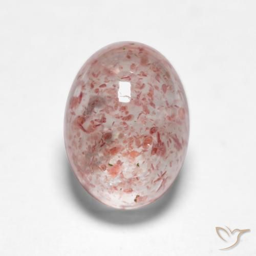 1.69ct Naturale Rosa medio Quarzo Fragola, Ovale, Traslucido
