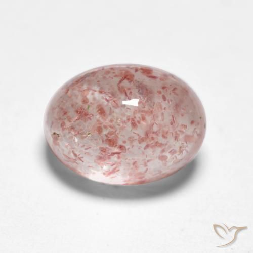 Quarzo fragola Rosa medio naturale da 1.69 ct, Ovale, Traslucido