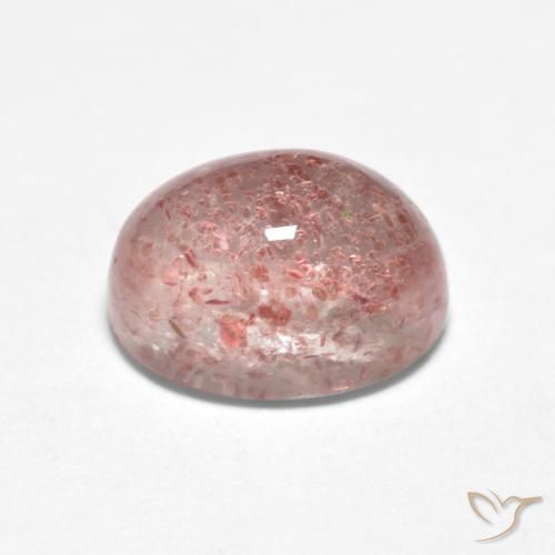 Quarzo fragola Rosa medio naturale da 1.69 ct, Ovale, Traslucido