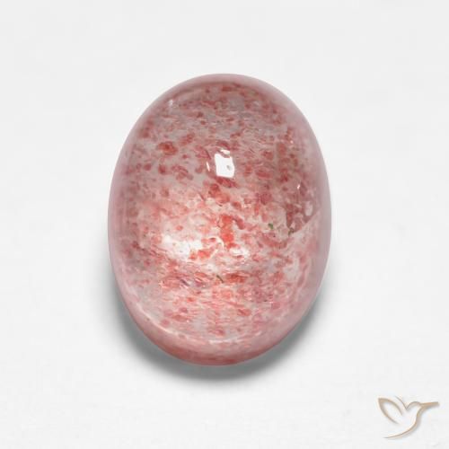 1.91ct Naturale Rosa medio Quarzo Fragola, Ovale, Traslucido