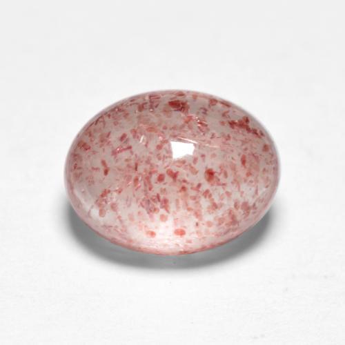 Quarzo fragola Rosa medio-chiaro naturale da 1.69 ct, Taglio ovale, Traslucido
