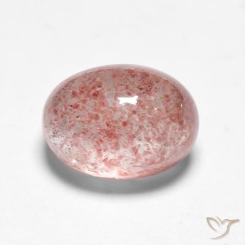 Quarzo fragola Rosa chiaro naturale da 1.85 ct, Ovale, Traslucido