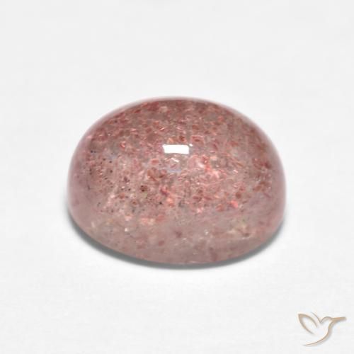 Quarzo fragola Rosa chiaro naturale da 1.85 ct, Ovale, Traslucido