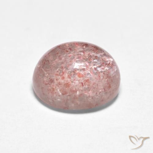 Quarzo fragola Rosa chiaro gomma da masticare naturale da 1.97 ct, Ovale, Traslucido