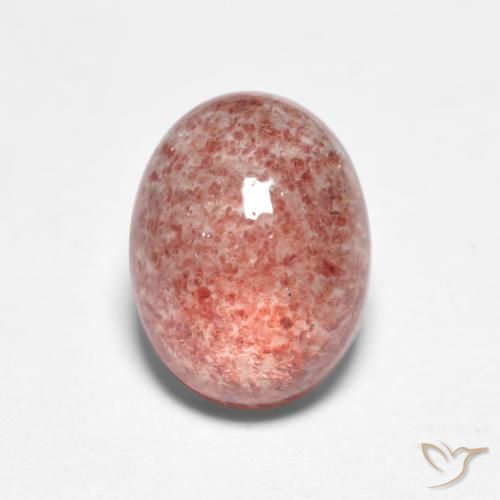 Quarzo fragola rosa lampone naturale da 1.57 ct, Taglio ovale, Traslucido