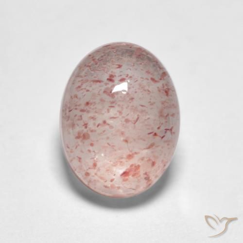 1.78ct Naturale Rosa chiaro Quarzo Fragola, Ovale, Traslucido