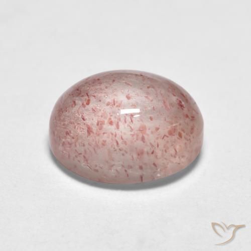 Quarzo fragola Rosa chiaro naturale da 1.78 ct, Ovale, Traslucido