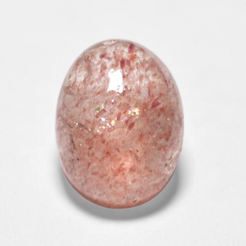 Quarzo fragola Rosa terroso naturale da 1.49 ct, Taglio ovale, Traslucido